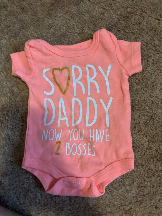 baby|starters Other - Pink "Sorry Daddy Now You Have 2 Bosses" Baby One-Piece